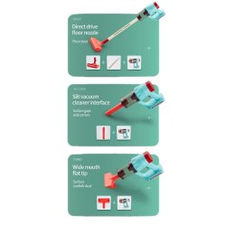Legetjs stvsuger og -robotstvsuger, 3-i-1