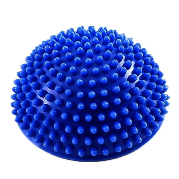 Balance half ball with massage knobs, 16 cm, blue
