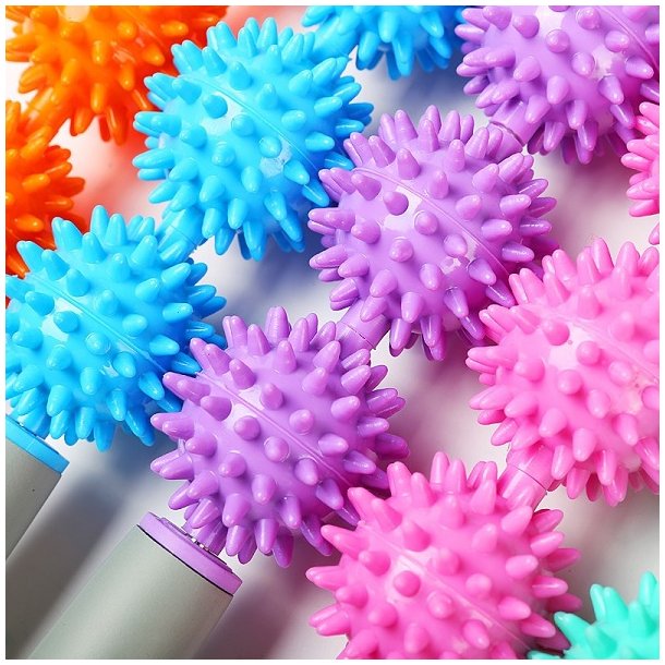 Massagerulle m. 3 bolde, orange