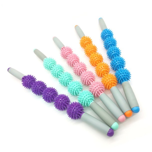 Massagerulle m. 5 bolde, bl