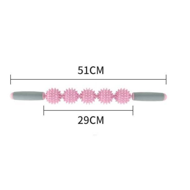 Massagerulle m. 5 bolde, bl