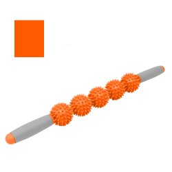Massagerulle m. 5 bolde, orange
