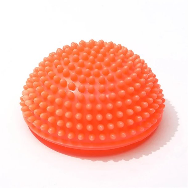 Balance half ball with massage knobs, 16 cm, orange