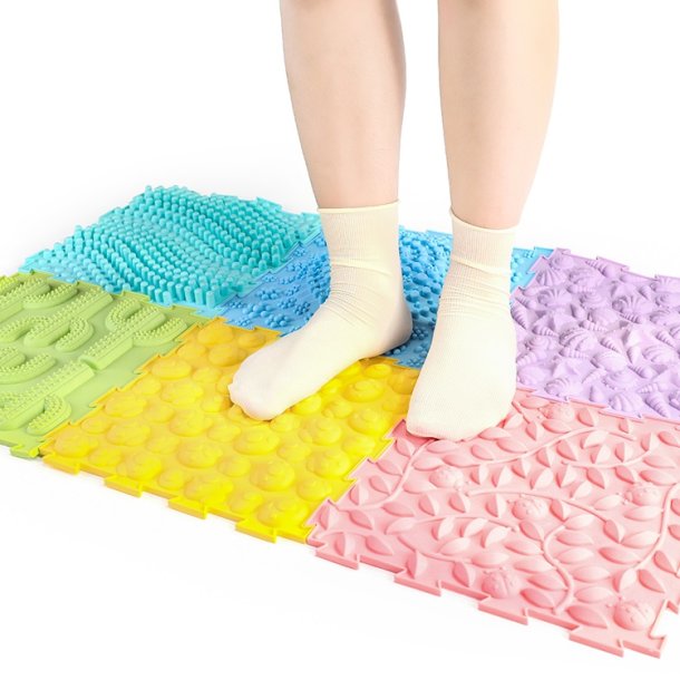 Taktila mattor - Set om 6 st