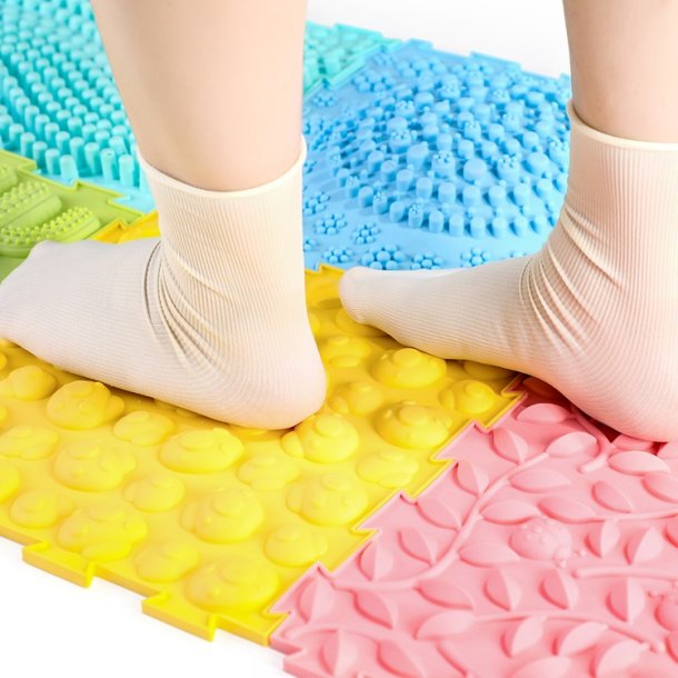 Taktila mattor - Set om 6 st