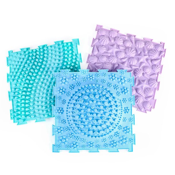 Taktila mattor - Set om 6 st