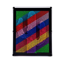 PinArt - 3D pladekunst, sort/rainbow