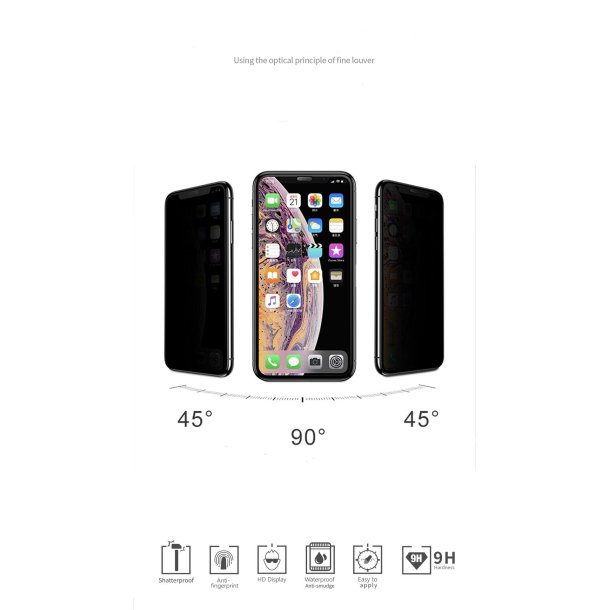 SERO skrmbeskyttelse af hrdet glas (Privacy) til iPhone 14 Pro Max 6.7" sort