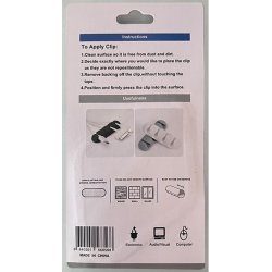 Cabledrop kabelhllare, sj&auml;lvh&auml;ftande - 2 st, svart