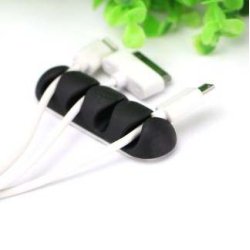 Cabledrop kabelhllare, sj&auml;lvh&auml;ftande - 2 st, svart