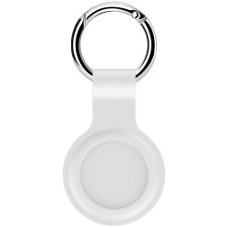 SERO AirTag silikon&ouml;verdrag m.nyckelring/karbinhake, vit