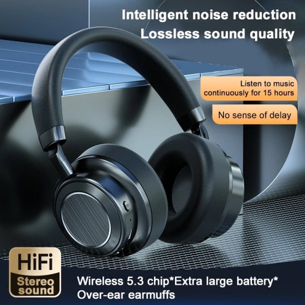 Bluetooth hretelefoner VJ 364 m. noise-cancelling, sort