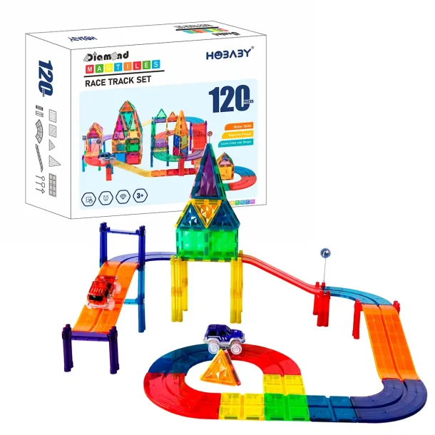Magnetic Tiles Car Track, 120 pieces