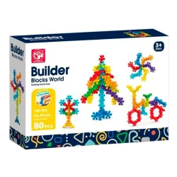 Builder Blocks World - Byggest, 80 dele