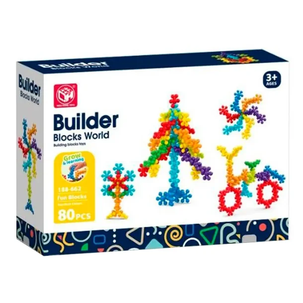 Builder Blocks World - Building Set, 80 pieces