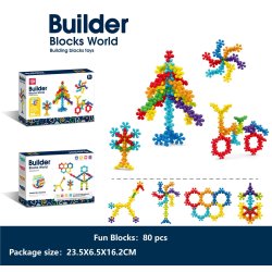 Builder Blocks World - Byggest, 80 dele