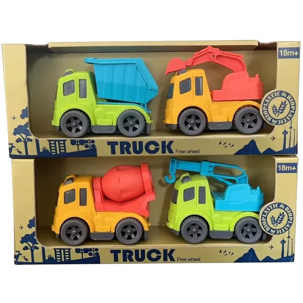 Eco-friendly toy Work vehicles, 4 pcs