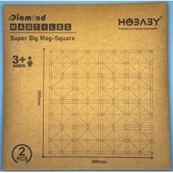 Magnetic Tiles byggeplader, 2 stk, assorteret