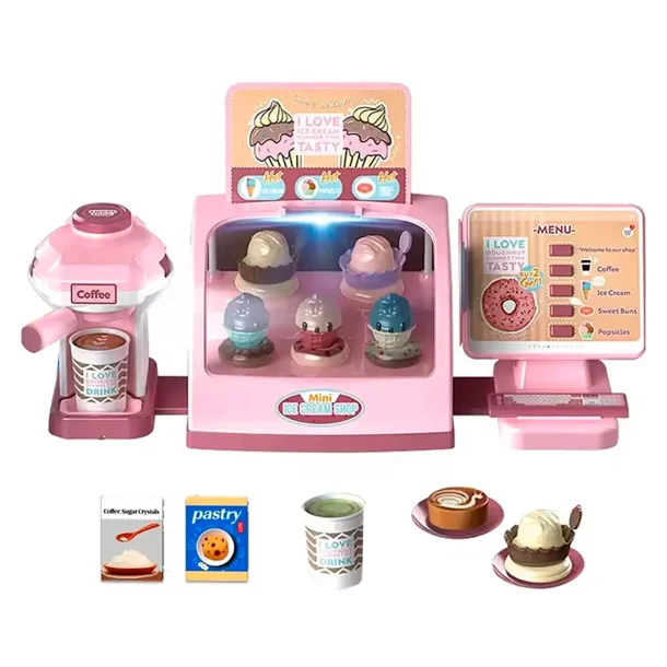 Play House Toy Ice Cream Shop / Coffee Shop with Light and Sound