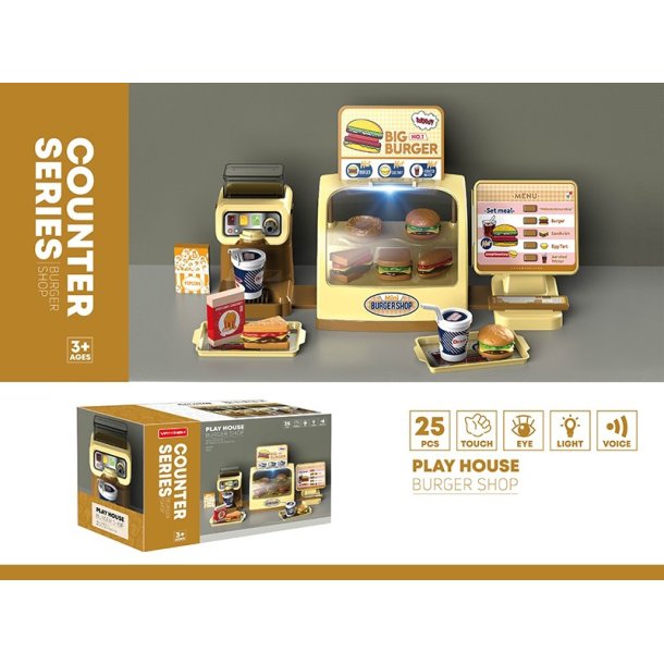Play House Lekleksaks Burgerbar med ljus och ljud