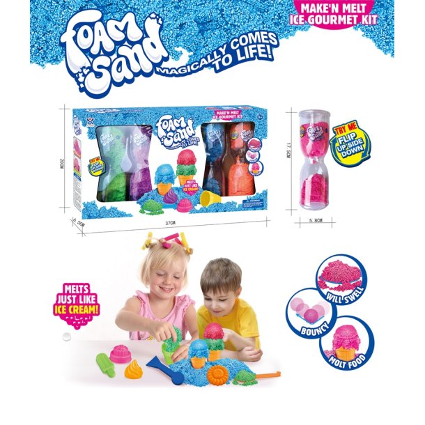 Foam Sand, Skum-slim, Is Gourmet Kit, 160 g (4 f&auml;rger)