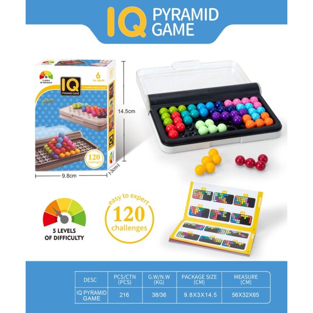 IQ Pyramid Spel Pussel m.120 utmaningar