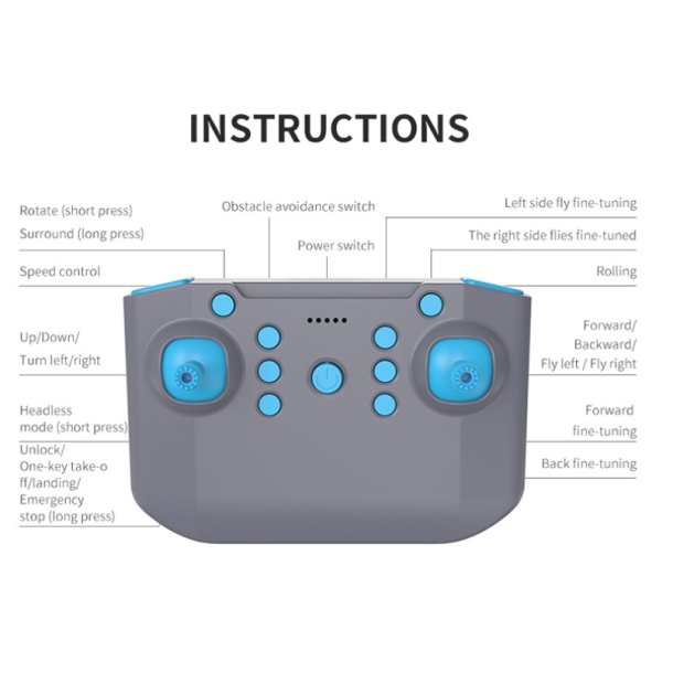 Flying Glow Drone med 360 flipfunktion