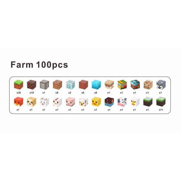 MagCubes Magnetiska Byggklossar, Bondgrd, 100 delar