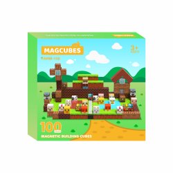 MagCubes Magnetiska Byggklossar, Bondgrd, 100 delar