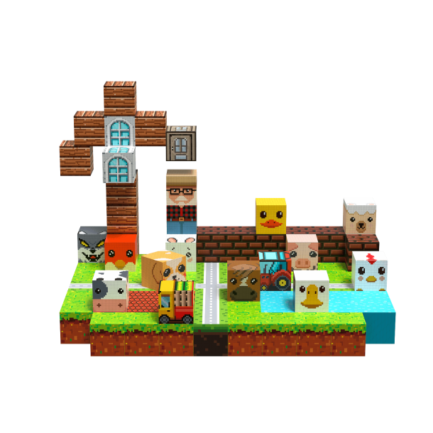 MagCubes Magnetiska Byggklossar, Bondgrd, 100 delar