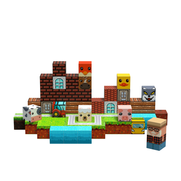 MagCubes Magnetiska Byggklossar, Bondgrd, 100 delar