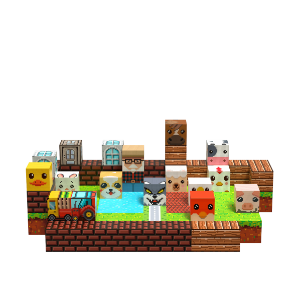 MagCubes Magnetiska Byggklossar, Bondgrd, 100 delar