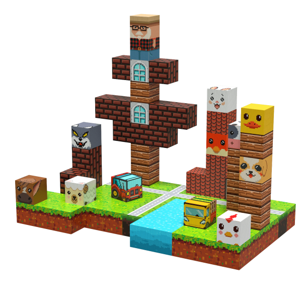 MagCubes Magnetiska Byggklossar, Bondgrd, 100 delar