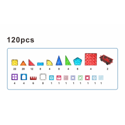 Magnetic Tiles byggest 120 stk