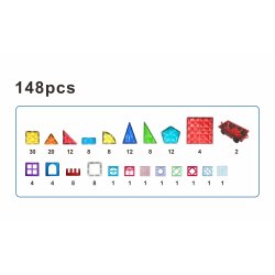 Magnetic Tiles byggest 148 stk
