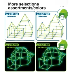 Byg-selv-hule, selvlysende m. 100 dele