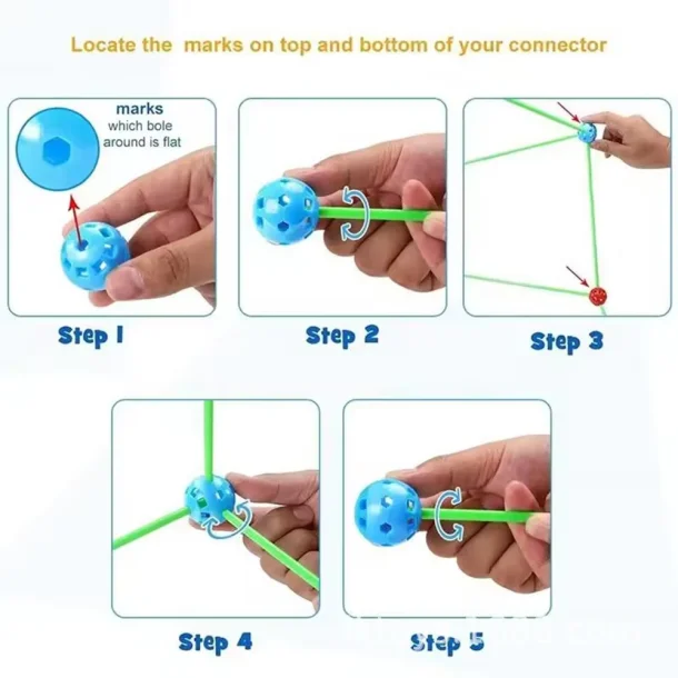 Byg-selv-hule, selvlysende m. 100 dele