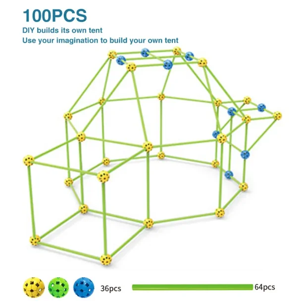 Byg-selv-hule, selvlysende m. 100 dele