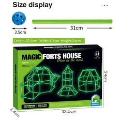 Byg-selv-hule, selvlysende m. 100 dele