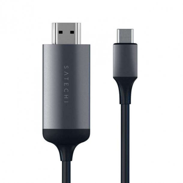 Satechi USB-C 4K 60 Hz HDMI Cable - USB-C til HDMI kabel - 60 Hz 4K - Space grey