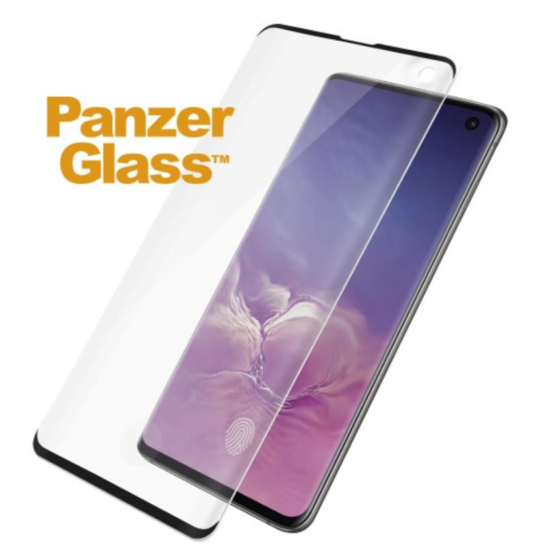 PanzerGlass sk&auml;rmskydd Samsung Galaxy S10 - svart, Case Friendly