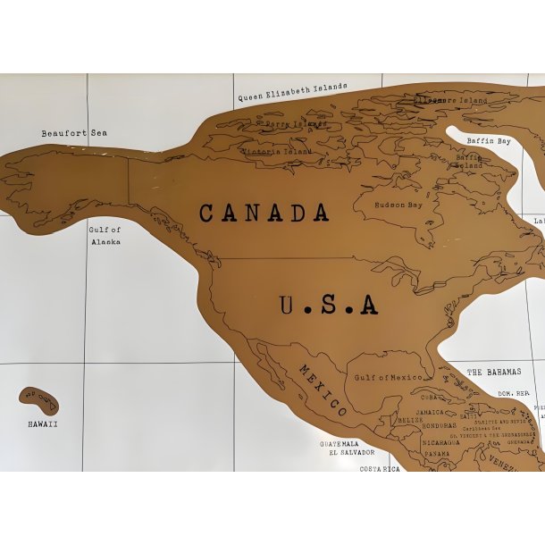 Scratch Map - Verdenskort som skrabes