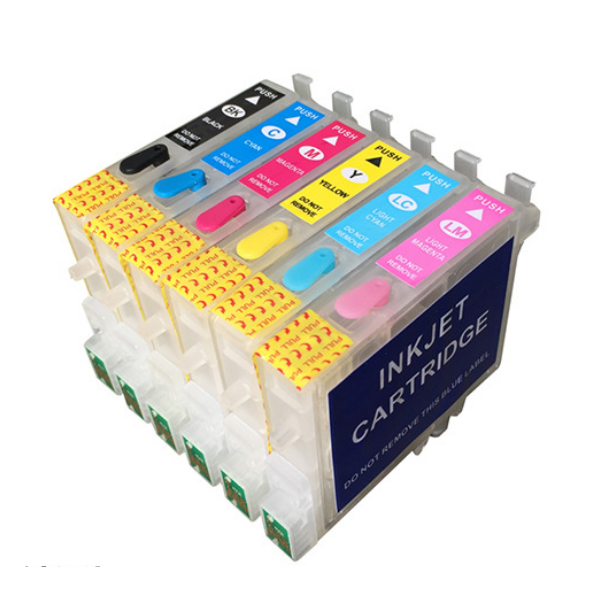 Pixojet refill patronst Epson T0481- T0486, 6-farvet