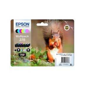 Epson bläckpatroner T378 - C13T37884010, 6 st. multipack 27,4 ml, original