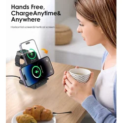 Choetech trdl&ouml;s laddare T608-F 4-i-1, svart