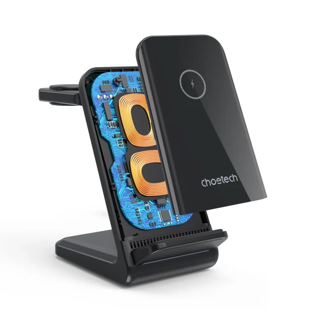 Choetech trdl&ouml;s laddare T608-F 4-i-1, svart