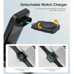 Choetech trdl&ouml;s laddare T608-F 4-i-1, svart