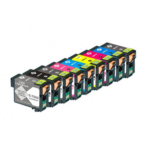 Epson T7601 - T7609 combo pack 9 stk Kompatibel blckpatron (265,5 ml)