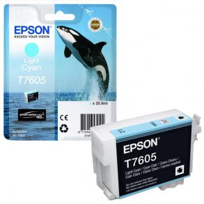Epson bläckpatron T7605 - C13T76054010 ljus cyan 25,9 ml, original