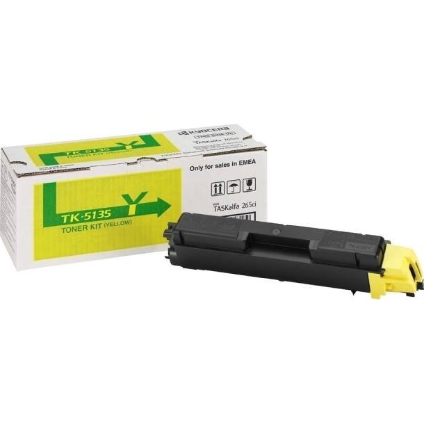 Kyocera TK-5135Y TASKalfa Y lasertoner - 1T02PAANL0 Original - Gul 5000 sider